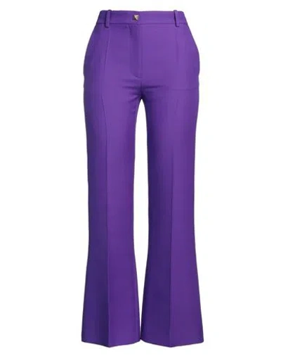 Valentino Garavani Woman Pants Purple Size 4 Virgin Wool, Silk