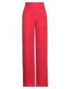 Valentino Virgin Wool-silk Tailored Trousers In Red