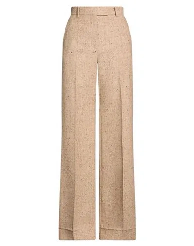 Valentino Garavani Woman Pants Sand Size 6 Virgin Wool In Brown