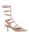 Valentino Garavani Woman Pumps Antique Rose Size 10 Leather In Neutral