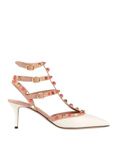 Valentino Garavani Woman Pumps Antique Rose Size 8 Leather In Pink