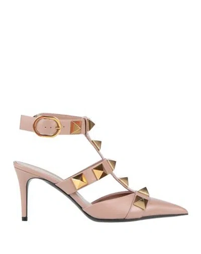 Valentino Garavani Woman Pumps Pastel Pink Size 6 Soft Leather
