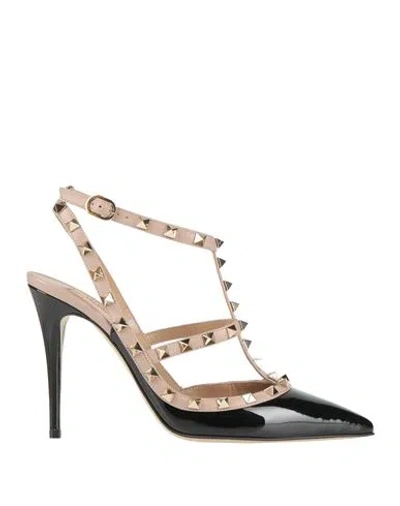 Valentino Garavani Valentino Rockstud Caged 100 Leather Pump In Black