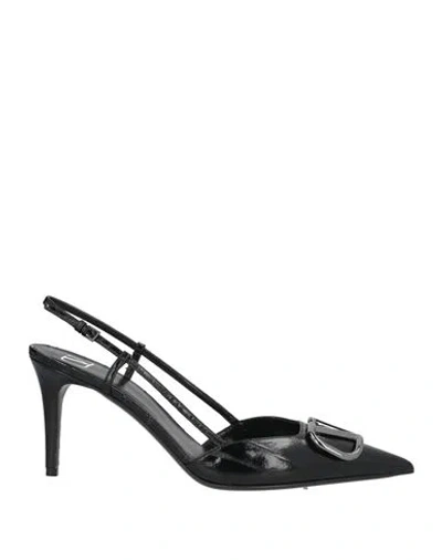 Valentino Garavani Woman Pumps Black Size 5 Leather