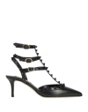 Valentino Garavani Patent Rockstud Pumps With Matching Straps And Studs 65 Mm Woman Black 41.5 In Black