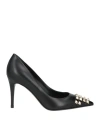 Valentino Garavani Woman Pumps Black Size 6.5 Leather