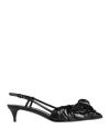 Valentino Garavani Woman Pumps Dark Brown Size 8 Soft Leather In Black