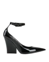 Valentino Vlogo Lockette 105 Patent Leather Wedges In Black