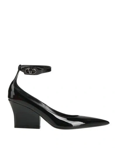 Valentino Garavani Woman Pumps Black Size 7 Leather