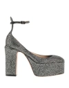 Valentino Tan-go 155 Suede Platform Pump In Black