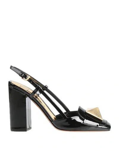 Valentino Garavani Woman Pumps Black Size 10 Soft Leather