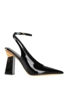 Valentino One Stud 100 Patent Slingback Pump In Black