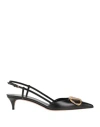Valentino Garavani Woman Pumps Black Size 8 Soft Leather In Black