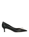 Valentino One Stud 40mm Leather Pumps In Black