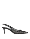 Valentino Vlogo Signature 75mm Slingback Pumps In Black