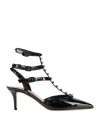 Valentino Garavani Patent Rockstud Pumps With Matching Straps And Studs 65 Mm Woman Black 41.5 In Black