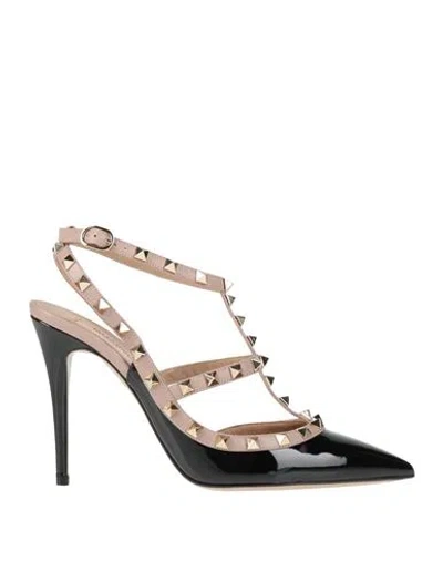 Valentino Garavani Woman Pumps Black Size 8 Leather