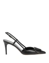 Valentino Garavani Woman Pumps Black Size 8 Leather