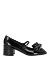 Valentino Garavani Woman Pumps Black Size 8 Leather