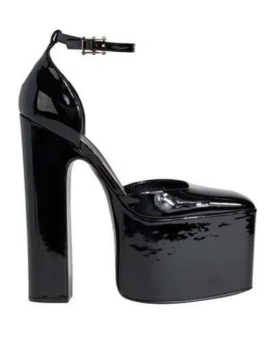 Valentino Garavani Woman Pumps Black Size 8 Leather