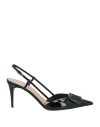 Valentino Garavani Woman Pumps Black Size 8 Leather