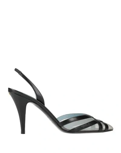 VALENTINO GARAVANI VALENTINO GARAVANI WOMAN PUMPS BLACK SIZE 8 LEATHER, SYNTHETISCHES MATERIAL