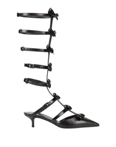 Valentino Garavani Woman Pumps Black Size 9 Soft Leather