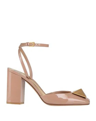 Valentino Garavani Woman Pumps Blush Size 7.5 Soft Leather In Pink