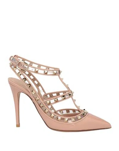 VALENTINO GARAVANI VALENTINO GARAVANI WOMAN PUMPS BLUSH SIZE 8 LEATHER