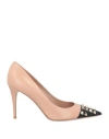 Valentino Garavani Woman Pumps Blush Size 8 Leather In Pink