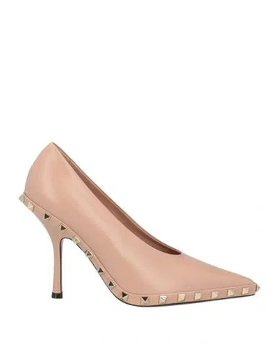 Valentino Garavani Woman Pumps Blush Size 7.5 Leather In Pink