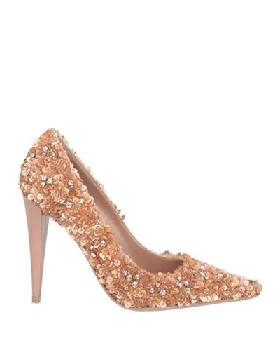 Valentino Garavani Woman Pumps Blush Size 8 Leather, Plastic In Pink