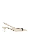 Valentino Garavani Woman Pumps Cream Size 10 Leather In White