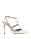 Valentino Garavani Woman Pumps Cream Size 6.5 Soft Leather In White