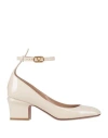 Valentino Garavani Woman Pumps Cream Size 6 Leather In White