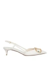 Valentino Garavani Woman Pumps Cream Size 8 Soft Leather In White