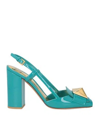 Valentino Garavani Woman Pumps Emerald Green Size 7 Soft Leather