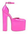 Valentino Garavani Woman Pumps Fuchsia Size 7 Leather In Pink