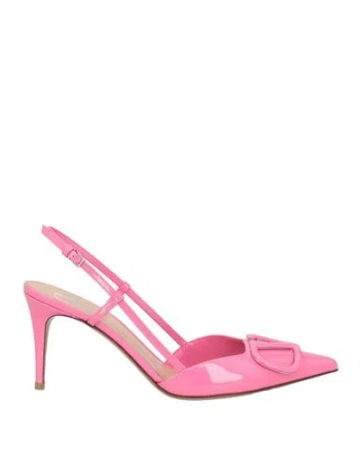 VALENTINO GARAVANI VALENTINO GARAVANI WOMAN PUMPS FUCHSIA SIZE 8 LEATHER