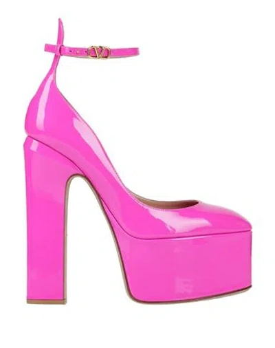 VALENTINO GARAVANI VALENTINO GARAVANI WOMAN PUMPS FUCHSIA SIZE 8 LEATHER
