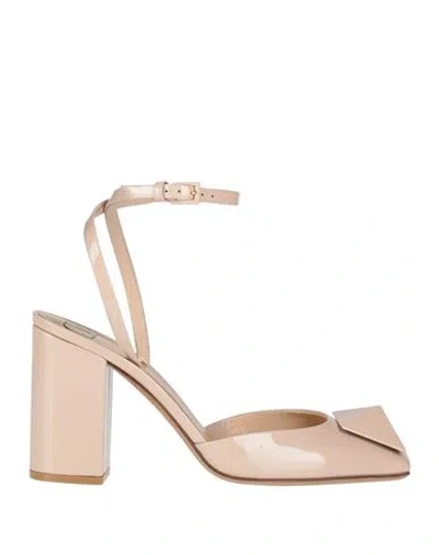 Valentino Garavani One Stud Patent Leather Pump With Matching Stud 90 Mm Woman Powder Rose 42