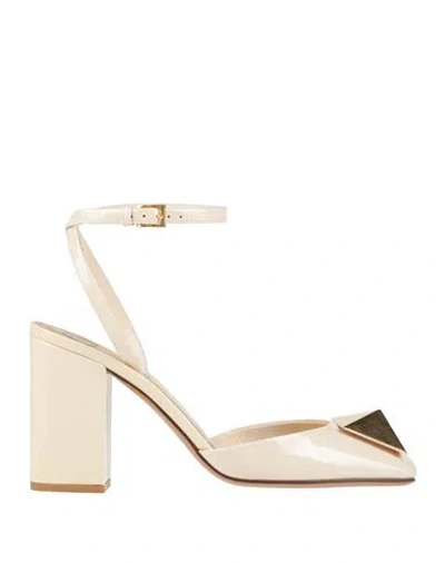 Valentino Garavani Woman Pumps Ivory Size 6 Leather In White