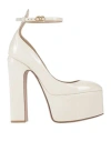 Valentino Garavani Woman Sandals Ivory Size 5 Soft Leather In White