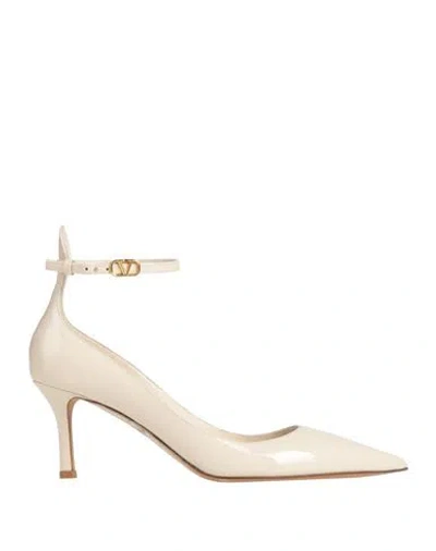 Valentino Garavani Woman Pumps Ivory Size 7 Leather In White