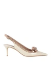 Valentino Garavani Woman Pumps Ivory Size 8 Leather In White