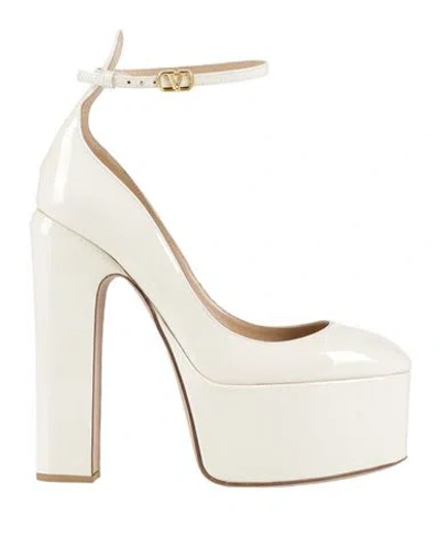 VALENTINO GARAVANI VALENTINO GARAVANI WOMAN PUMPS IVORY SIZE 10 LEATHER