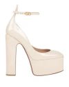 Valentino Garavani Woman Pumps Ivory Size 9 Soft Leather In White