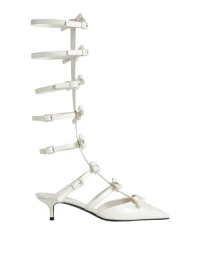 Valentino Garavani Woman Pumps Ivory Size 8 Soft Leather In White