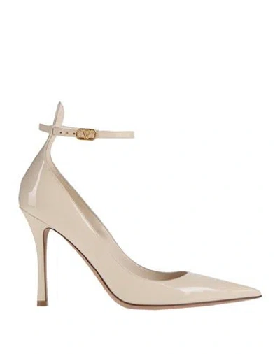 Valentino Garavani Woman Pumps Ivory Size 9 Soft Leather In White