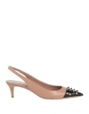 Valentino Garavani Woman Pumps Blush Size 8 Soft Leather In Beige